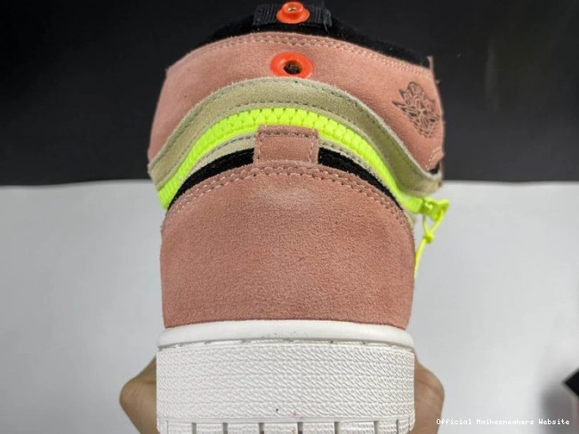 Official Maikesneakers Peach 1 Switch High Air Jordan CW6576-800 0809